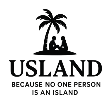 Usland "Because No One Person is an Island" logo
