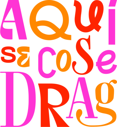Aqui se cose drag logo