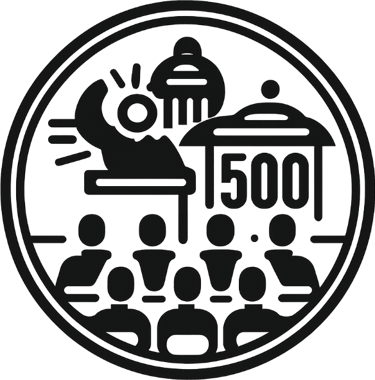 Lármás Országgyűlés Hatvanban logo