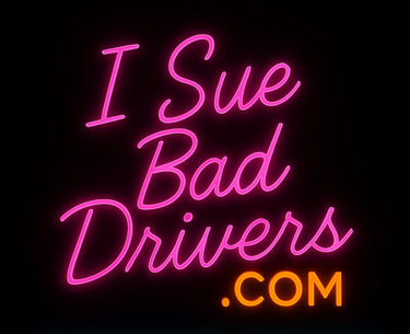 I Sue Bad Drivers logo