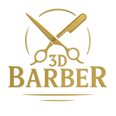 3D BARBER logo