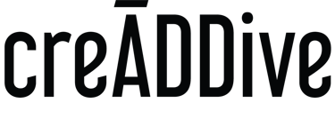 creĀDDive (krē-ādiv) design from a creative mind logo