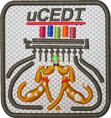 unique Custom Embroidery Designed Threads logo
