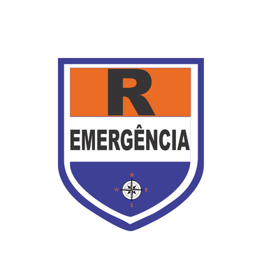 rota de emergência logo