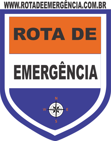 rota de emergência logo