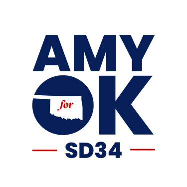 Amy for OK 2025 logo