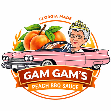 Gam Gam's Peach BBQ Sauce logo