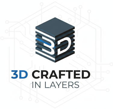 3D Crafted in Layers logo