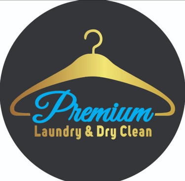 Premium laundry services and dry cleaning logo