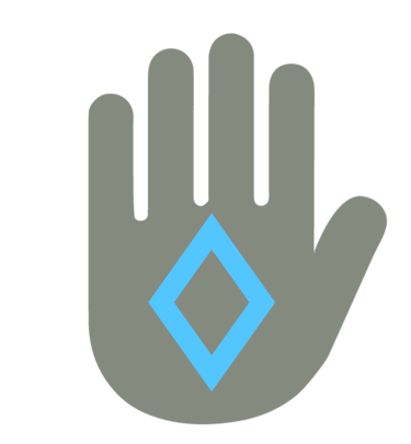 Diamond hand construction logo