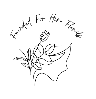 Founded For Him Florals logo