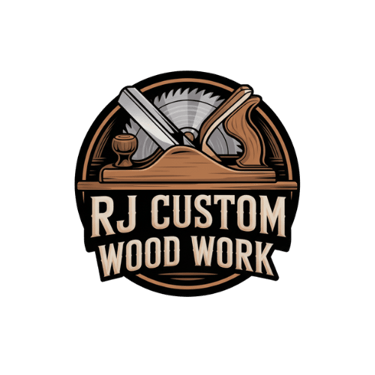 RJ CUSTOM WOOD WORK logo