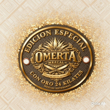 Mezcal Artesanal Omerta con Oro de 24 Kilates logo