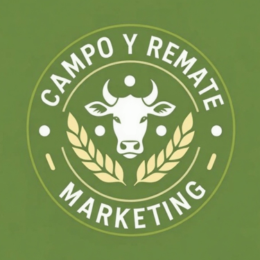 Agencia de marketin agropecuario. Campo y remate logo