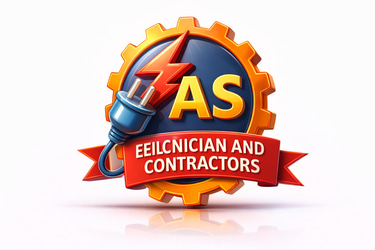 A S ELECTRICIAN AND CONTRACTORS logo