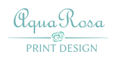 Aqua Rosa Print Design logo