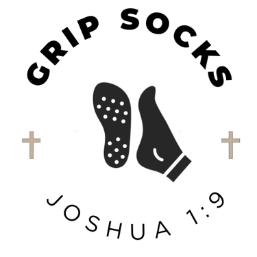 Grip Socks Joshua 1:9 logo