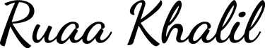 ruaa khalil - products photography logo