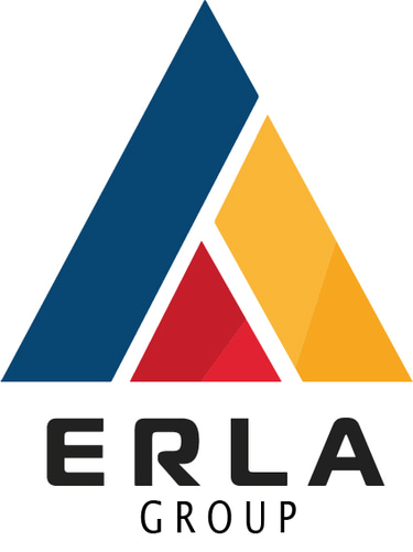 “En ERLA encontrarás materiales, suministros, publicidad impresa y servicios para eventos, con calidad, variedad y cobertura nacional adaptados a tus necesidades.” logo