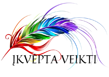 Įkvėpta veikti logo