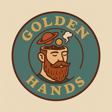Golden hands logo