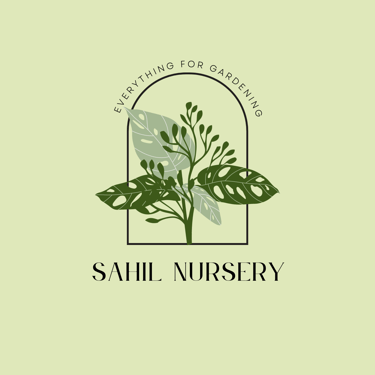 Sahil nursery and landscape design logo