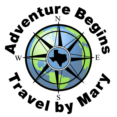Adventure Begins-Travel By Mary logo