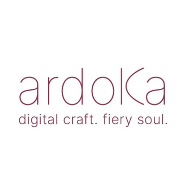ARDOka. Digital craft. Fiery soul. logo