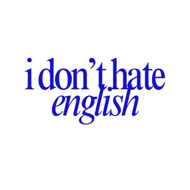 I dont hate english logo