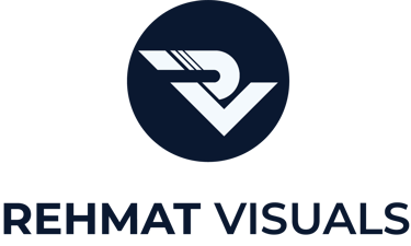Rehmat visuals logo