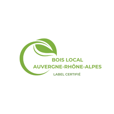Bois local Auvergne Rhône Alpes, stère de bois de chêne, hêtre, charme, chataignier, bûche compressé logo