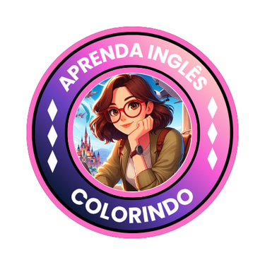 aprenda inglês colorindo logo