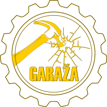 Garaža Makerspace: Break it 'till you make it logo