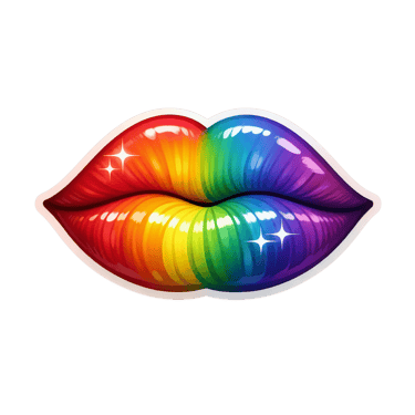 Kissing Under the Rainbow logo