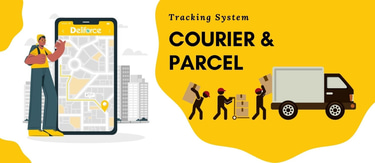 Courier service tracking logo