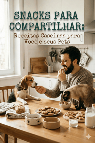 Snacks saudáveis para compartilhar com seu pet logo