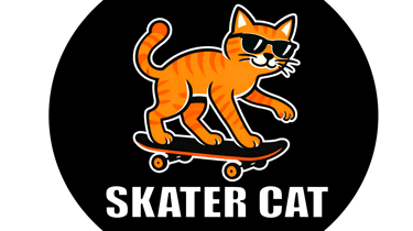 Skater cat logo