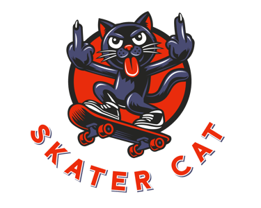 Skater cat logo