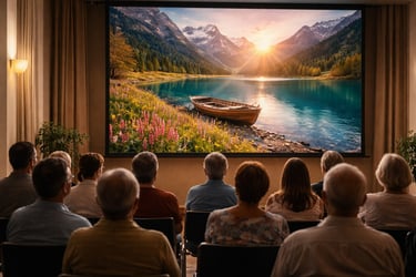 Projection de diaporamas à Ménil