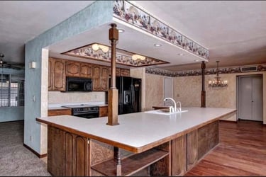 Before and after kitchen remodeling project with hardwood floors greensboro nc