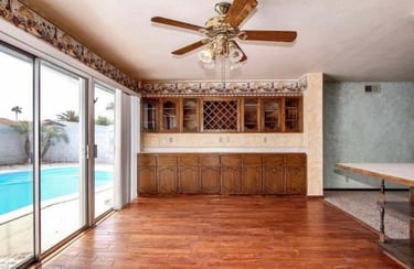 Before and after kitchen remodeling project with hardwood floors near me