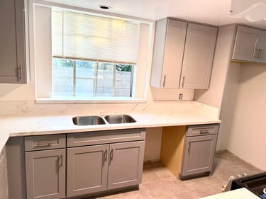 simple kitchen classic timeless grey cabinets