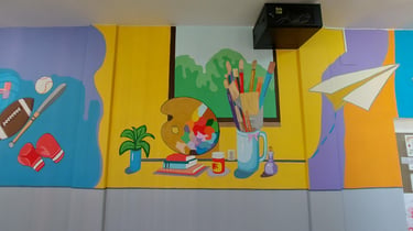 Design mural educativ artă și pictură.