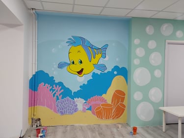 Pictură perete Mica Sirenă Disney.