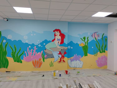 Pictură perete Mica Sirenă Disney.