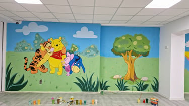 Pictură decorativă Winnie de Pluș.