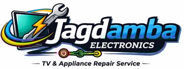 Jagdamba electronics TV repair logo