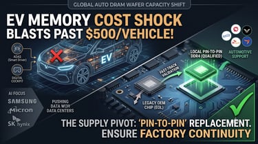 Pin-to-pin automotive grade ddr4 memory replacement chart
