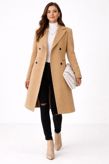 classic beige trench coat — a timeless wardrobe staple for women.