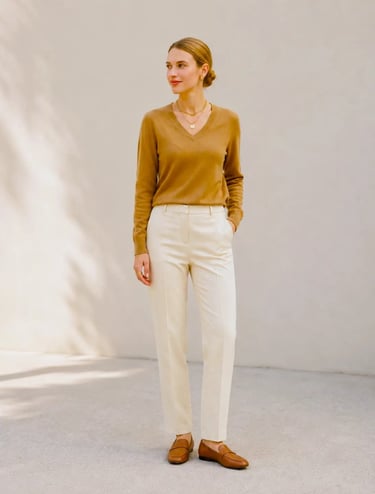 cashmere blend sweater for a quiet luxury wardrobe on a budget